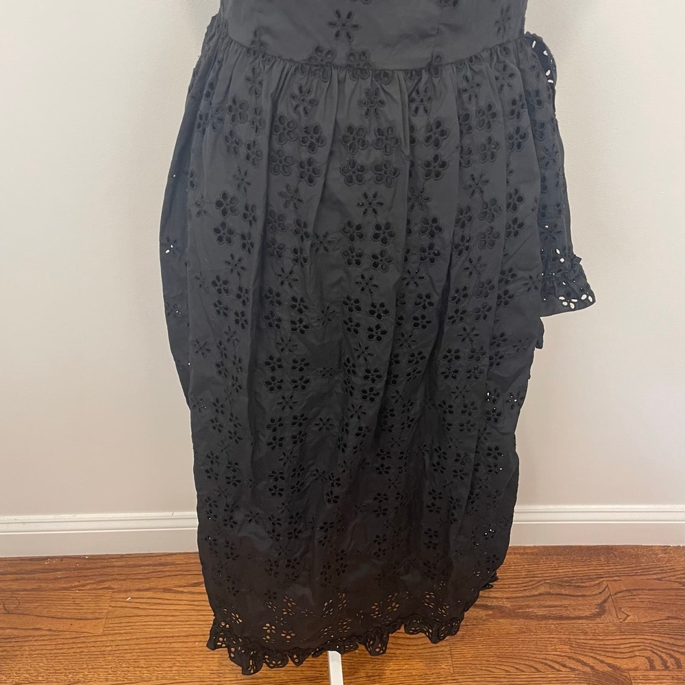 Simone Rocha Eyelet Midi Dress Sleeveless Draped Back Dress Size 2 NWT $1,770 - Picture 6 of 13